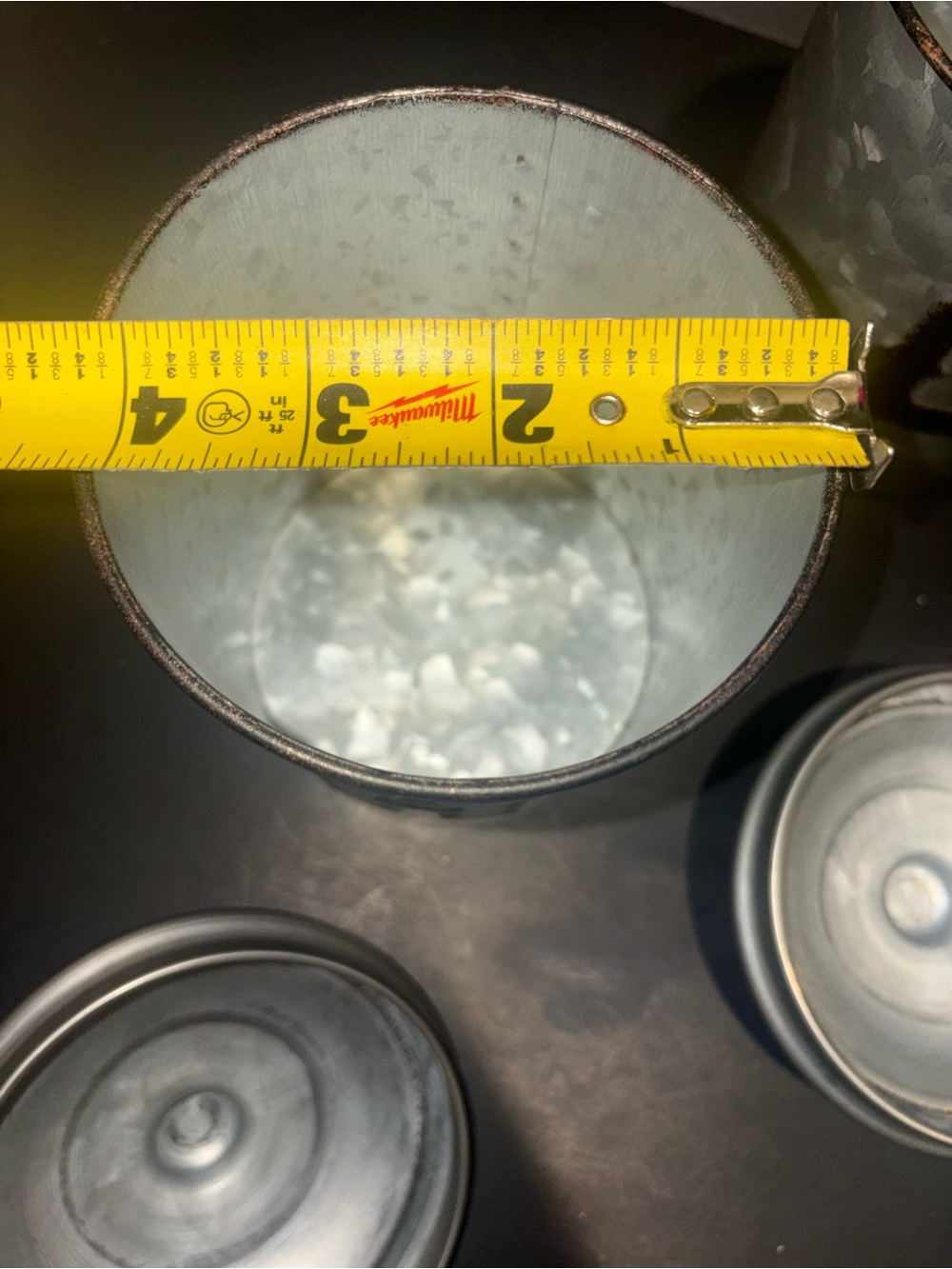 Galvanized Metal Canister Set - Lettered HOME - Picture 4 of 4